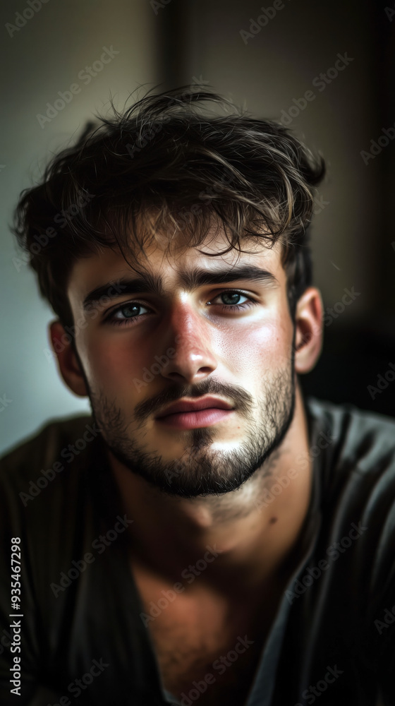 handsome man, melancholy expression, emotional portrait, sad eyes, pensive look, thoughtful pose, introspective gaze, contemplative mood handsome man, melancholy expression, emotional portrait, sad eyes, pensive look, thoughtful pose, introspective gaze, contemplative mood