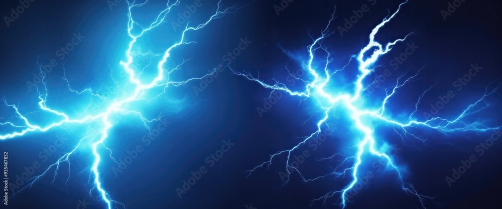 Hot Cyan and cold blue electrical lightning background Hot Cyan and cold blue electrical lightning background