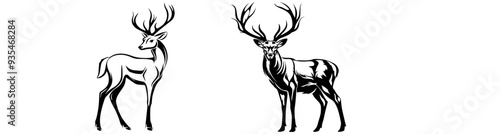 Wildlife and Shopping Cart Stock Photos: Deer, Nature, and Retail Imagery