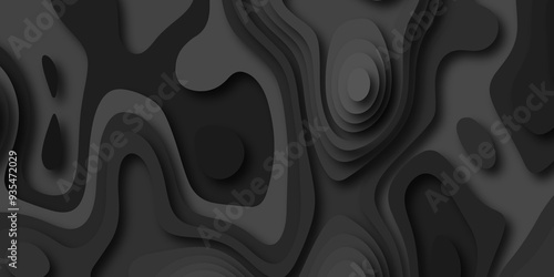 Abstract black paper cut style design.abstract vector seamless pattern with shadows Trendy contemporary design.abstract papercut and multi layer cutout pattern pattern on vector design ..	
