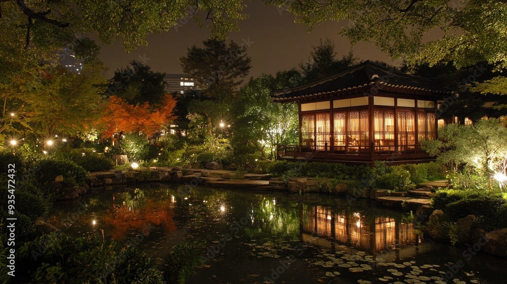 12082007 78 A tranquil garden at night, with the sound of a gentle breeze in the trees --ar 16:9 --style raw --stylize 250 --v 6.1 Job ID: 2b1c2889-fca3-4bff-a39d-ba59e66f56f1 12082007 78 A tranquil garden at night, with the sound of a gentle breeze in the trees --ar 16:9 --style raw --stylize 250 --v 6.1 Job ID: 2b1c2889-fca3-4bff-a39d-ba59e66f56f1