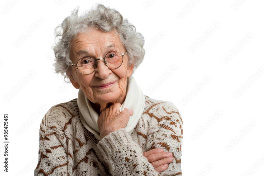 Portrait of a mature woman with a warm and inviting smile, her eyes reflecting wisdom and kindness, isolated on a transparent png background. Portrait of a mature woman with a warm and inviting smile, her eyes reflecting wisdom and kindness, isolated on a transparent png background.
