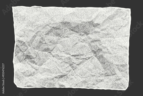 Wallpaper Mural Sheet of paper with jagged edges, old crumpled background. Template for banner, empty space for text. Gritty dusty vector element on dark background. Torontodigital.ca