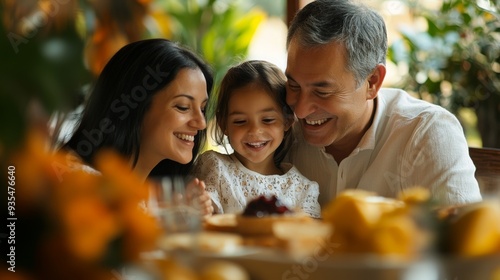 Happy Family Sharing a Meal