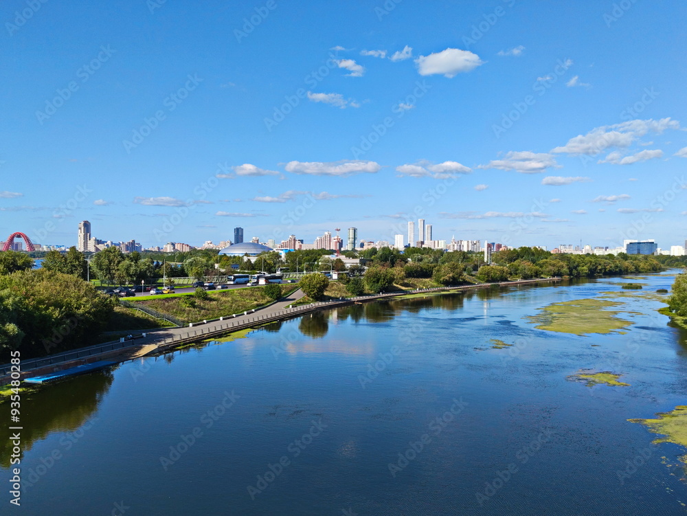 Fototapeta premium The river horizon of the passing summer