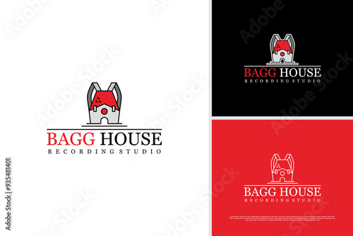 Bag House logo design concept, education icon logo design template
