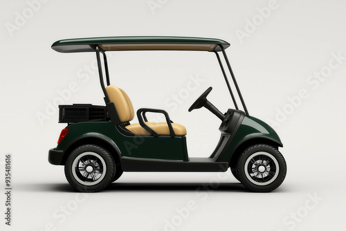 Golf Buggy On White Background