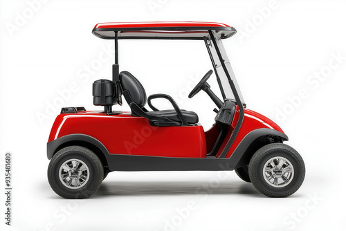 Golf Buggy On White Background