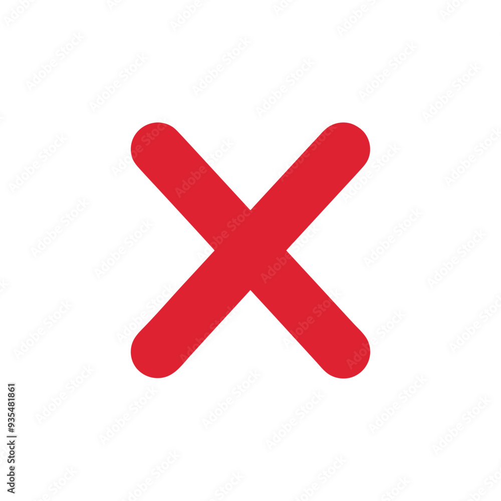 Red cross icon on white background. Vector illustration in trendy flat style Red cross icon on white background. Vector illustration in trendy flat style