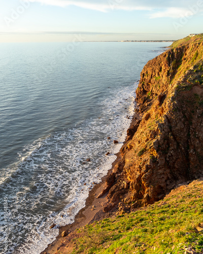 Scenic South Australian coastline with hills