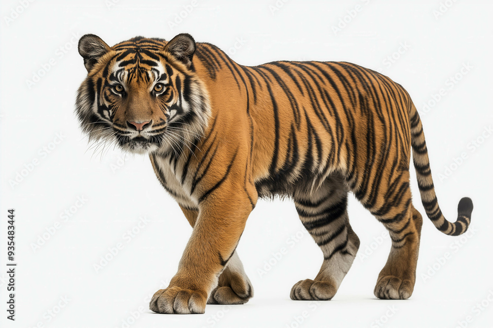 Sumatran Tiger On White Background Sumatran Tiger On White Background