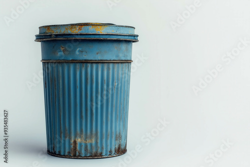 Trash Can On Clear Background