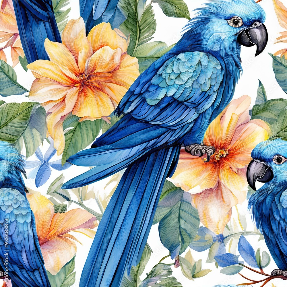Obraz premium blue and yellow macaw