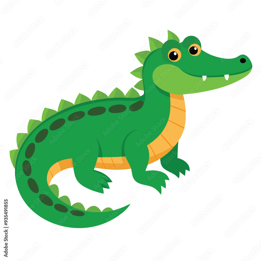Naklejka premium the-crocodile-with-white-background.eps
