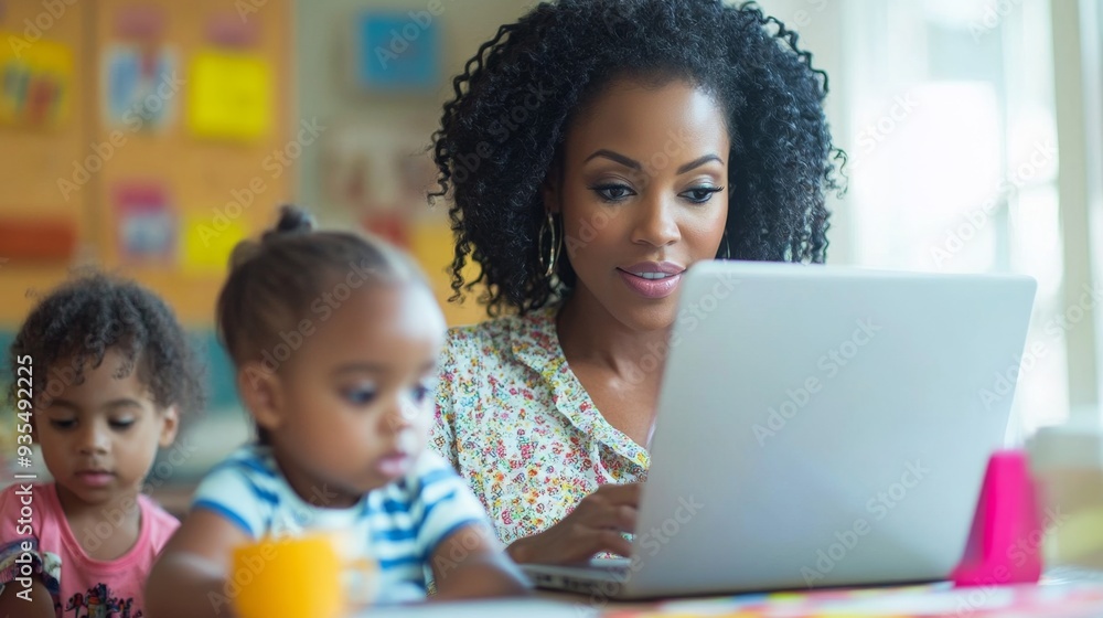 African American Woman Using African American Woman Using