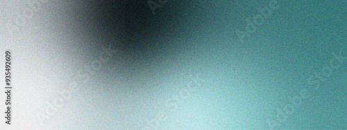 Abstract Blurred grainy texture and teal to white to brown gradient. Light blue grainy gradient background with copy space. white and soft blue with light effect and faded gradient.