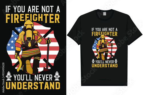 Best firefighter fireman fire rescue graphics tshirt design