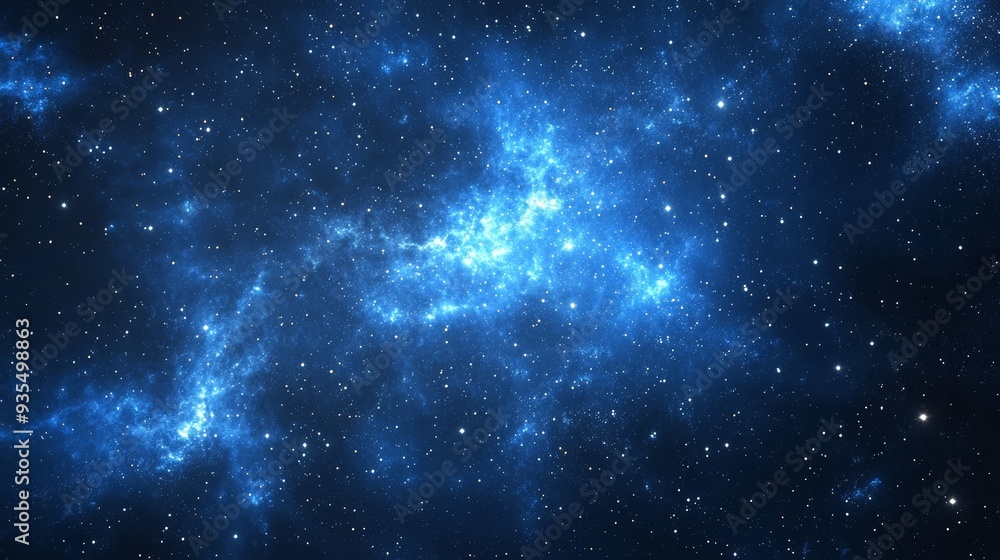 3D rendering of a beautiful blue starry sky background with many stars and nebulae in deep space. 3D rendering of a beautiful blue starry sky background with many stars and nebulae in deep space.