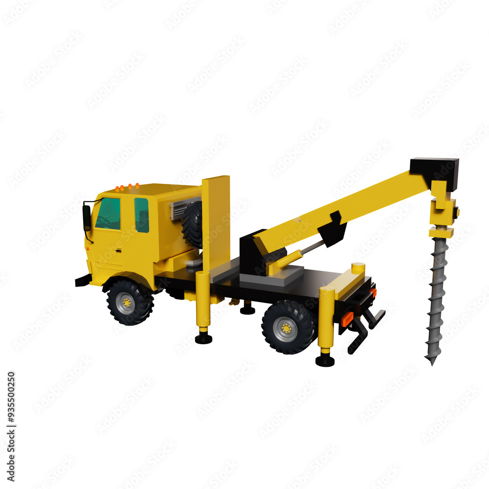 Obraz premium Construction Equipment 3D