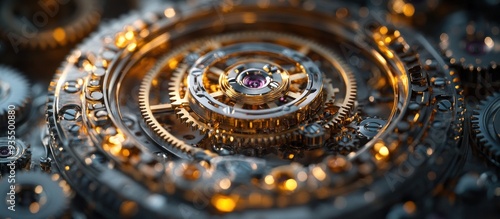 Wallpaper Mural Intricate Clockwork Mechanism Torontodigital.ca