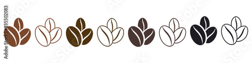 Flat coffee beans vector design. Caffeine sign