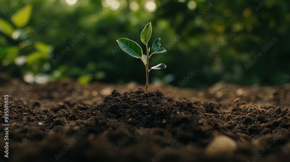 A Tiny Sprout Emerging From the Ground A Tiny Sprout Emerging From the Ground