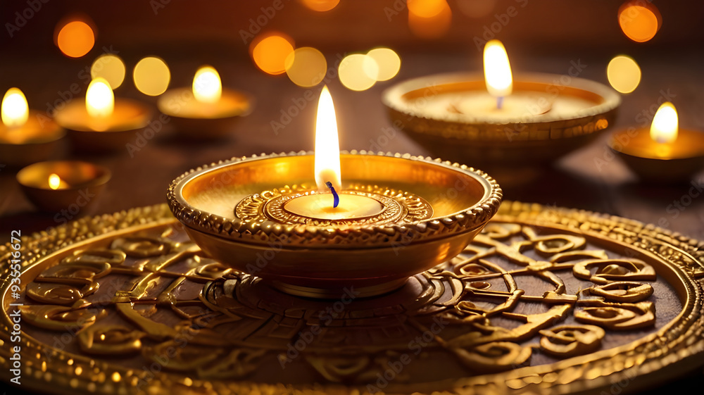 Diwali lamp element. Diwali Celebration Lighting a Sparkler Alongside Traditional Diya Oil Lamp. Diwali lamp element. Diwali Celebration Lighting a Sparkler Alongside Traditional Diya Oil Lamp.