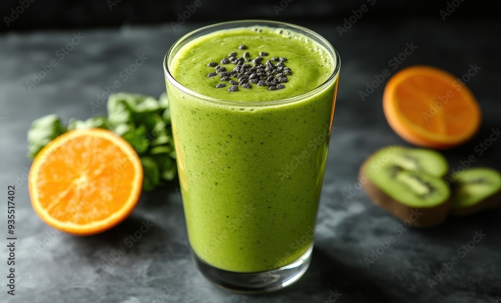 Breakfast smoothie being blended, nutritious and energizing Breakfast smoothie being blended, nutritious and energizing
