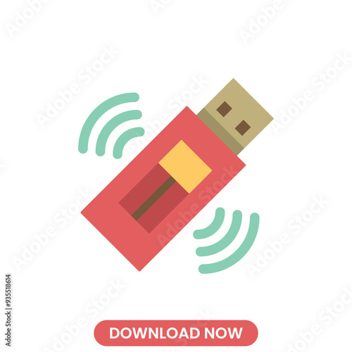 Pen drive icon vector illustration retro . technology concept vector design. Perfect for web and mobile UIUX. Modern, minimalistic vector style. Ideal for app interfaces, website elements