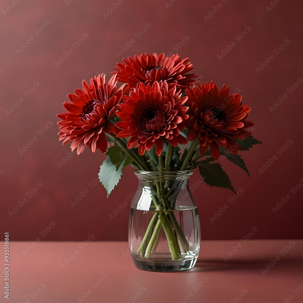 custom made wallpaper toronto digitalMums Flowers in A Vase - Perfect for Fall Cottagecore Decor, Autumn Decor, Bouquets, Cafes, and Cozy Spaces