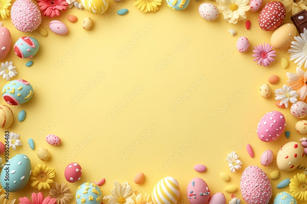 Easter Eggs Border Easter Eggs Border