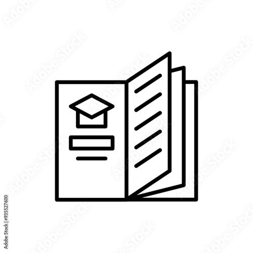 Thesis outline icons, minimalist vector illustration ,simple transparent graphic element .Isolated on white background