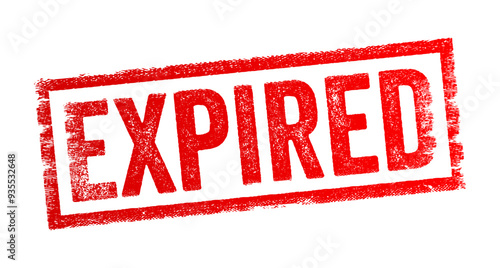 Expired means that something has reached the end of its valid period, usefulness, or shelf life, text concept stamp