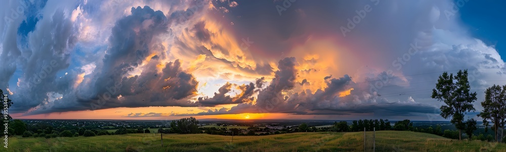 Sunset panorama. Sunset panorama.
