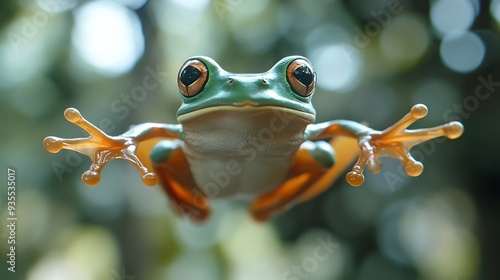 Tree frog Wallace flying frog : Generative AI photo