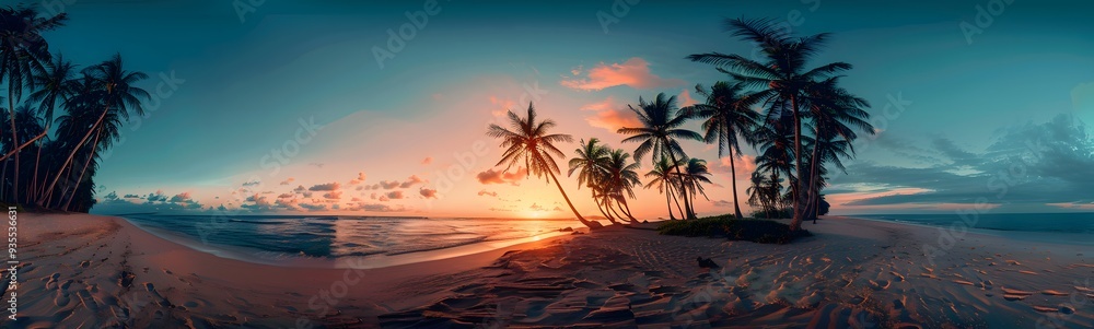 Sunset panorama. Sunset panorama.