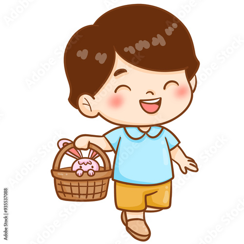 Boy with a basket