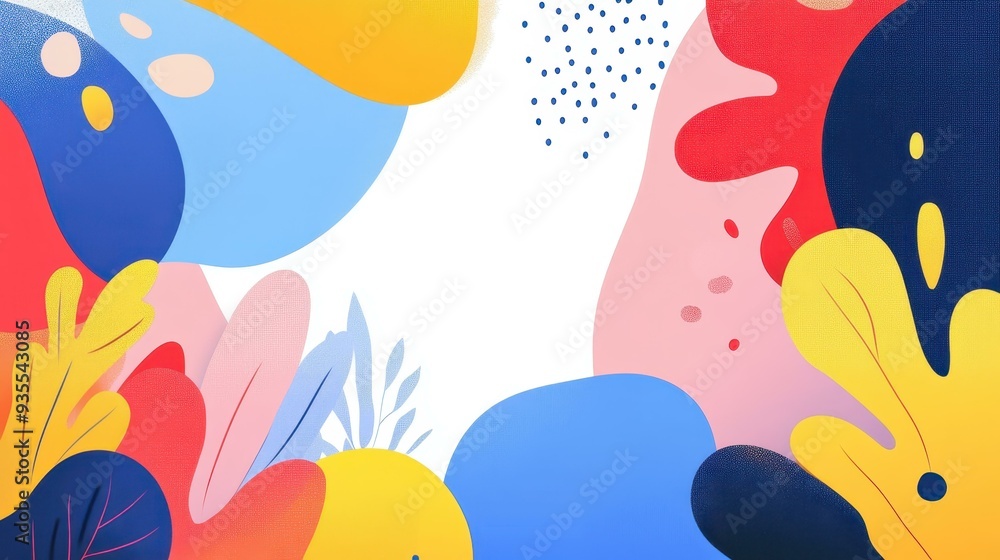 Dive into a vibrant flat illustration featuring quirky textures for a fun, modern twist in your cartoon design projects. Dive into a vibrant flat illustration featuring quirky textures for a fun, modern twist in your cartoon design projects.