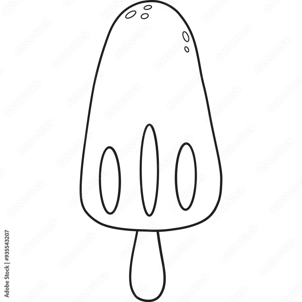 Outline ice cream on stick Outline ice cream on stick
