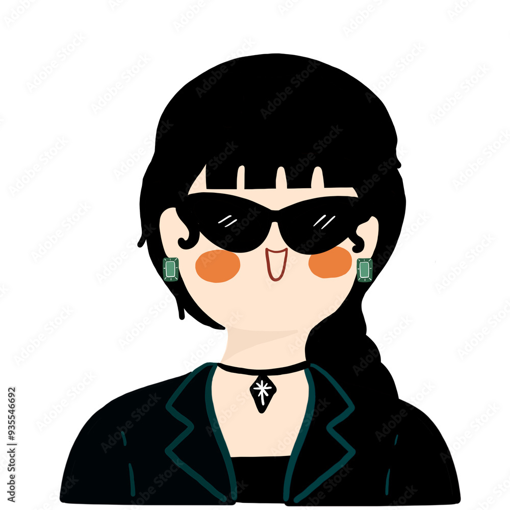 fashionable woman character flat illustration fashionable woman character flat illustration