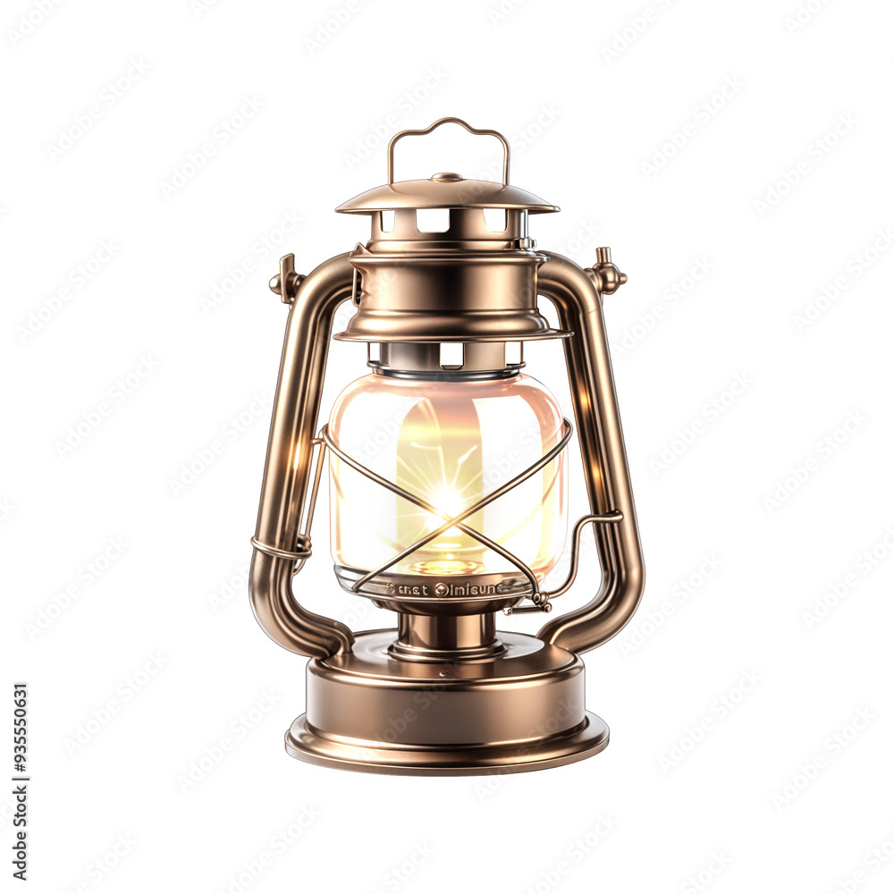 3D illustration of a Beautiful Transparent oil lamp 3D illustration of a Beautiful Transparent oil lamp