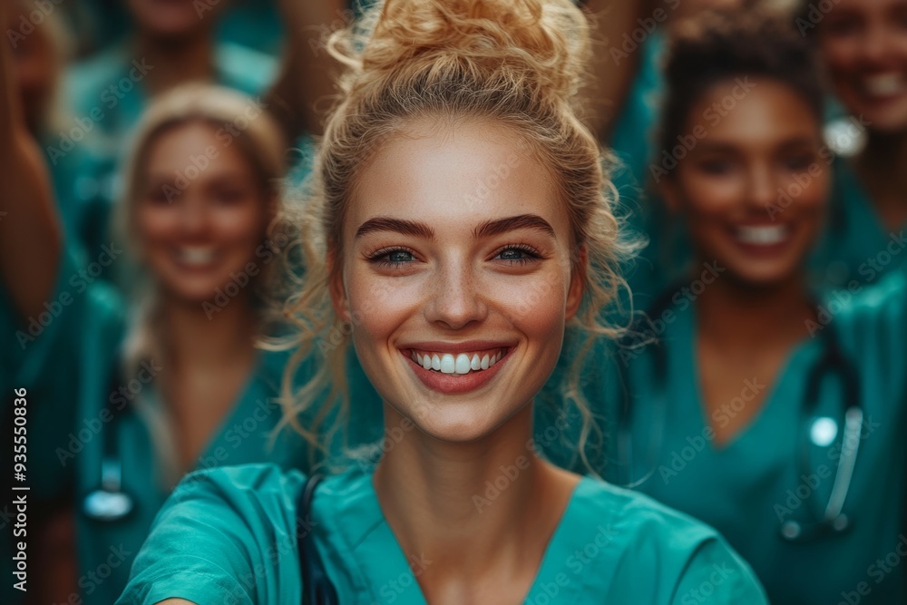 A group of nurses. Generative AI A group of nurses. Generative AI
