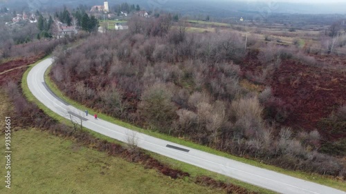 mountain road in autumn