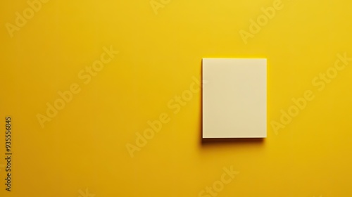 Minimalist golden background featuring a single white sticky note, neatly positioned and softly lit