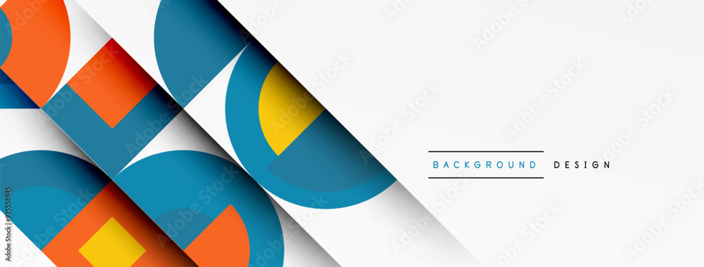 Geometric design abstract background - circles squares Geometric design abstract background - circles squares