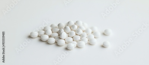 Pile of White Pills on a White Surface