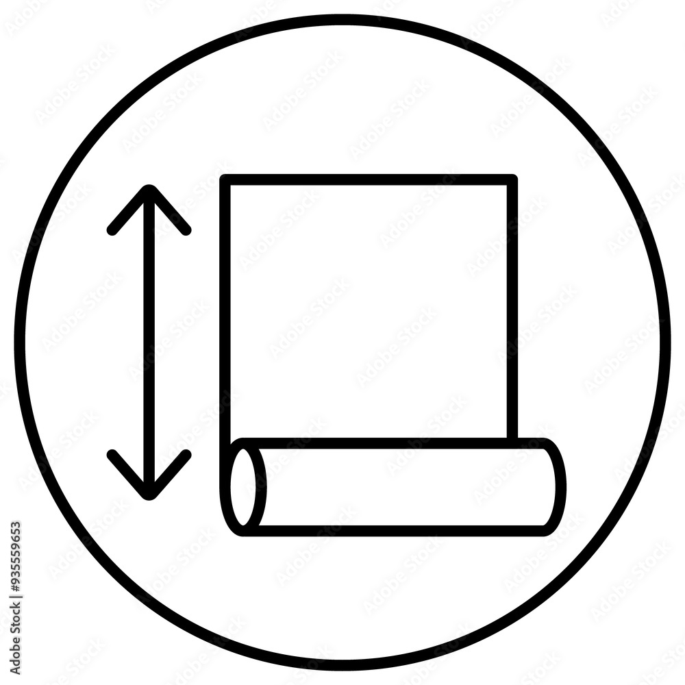 Roll Length Icon Design. Represents Roll Measurement, Roll Length Size, Roll Dimension, Product Specification. Transparent PNG. Roll Length Icon Design. Represents Roll Measurement, Roll Length Size, Roll Dimension, Product Specification. Transparent PNG.