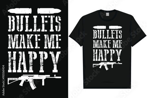 Guns typography tshirt design