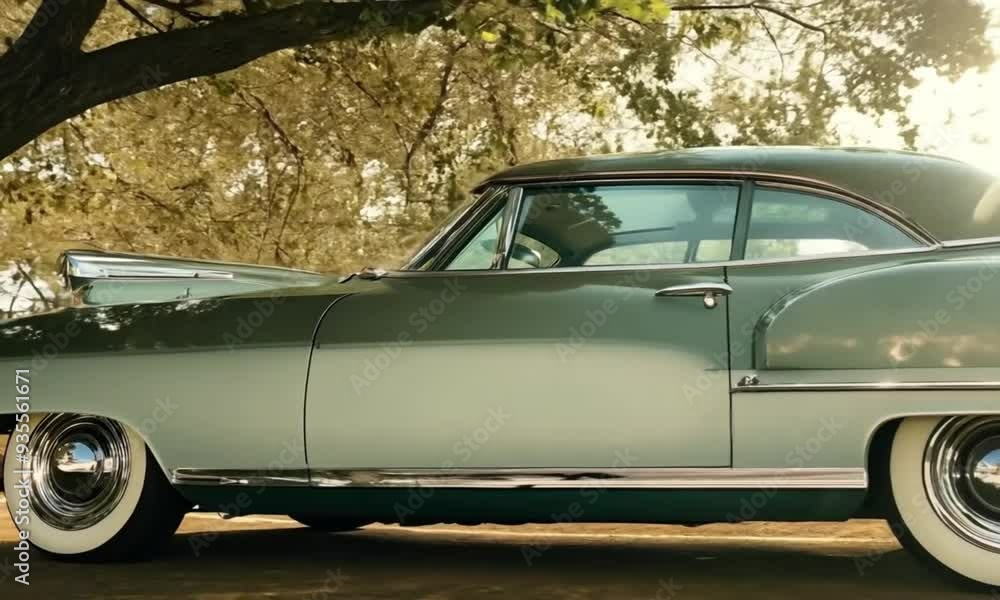 classic car parked under a tree classic car parked under a tree
