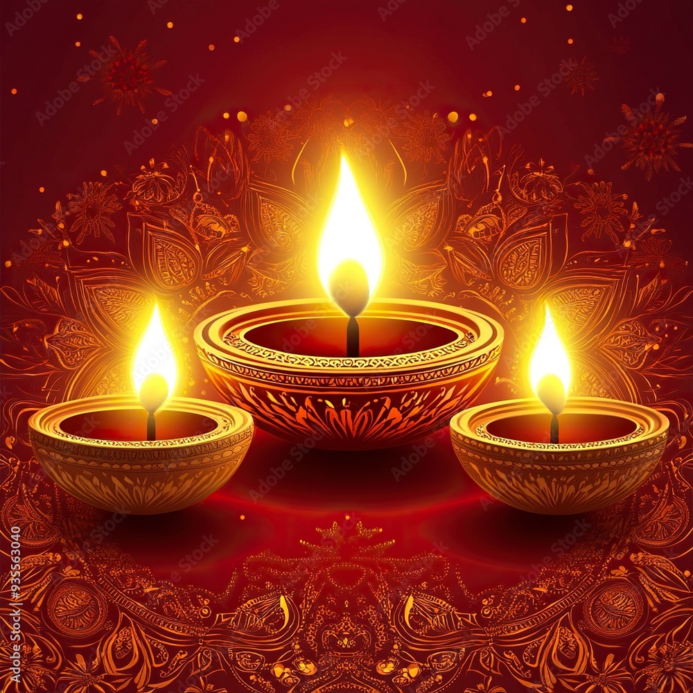 Happy Diwali decorative oil lamp festival celebration card background vector .generative ai Happy Diwali decorative oil lamp festival celebration card background vector .generative ai